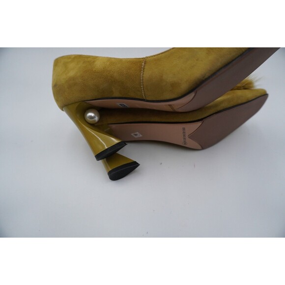 Suede Leather Square Toe Chky Heels Vintage Floral Handmade Pump by Fashion 9.5 - Picture 11 of 11